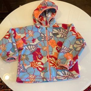 Patagonia fleece girls hooded jacket, 4T